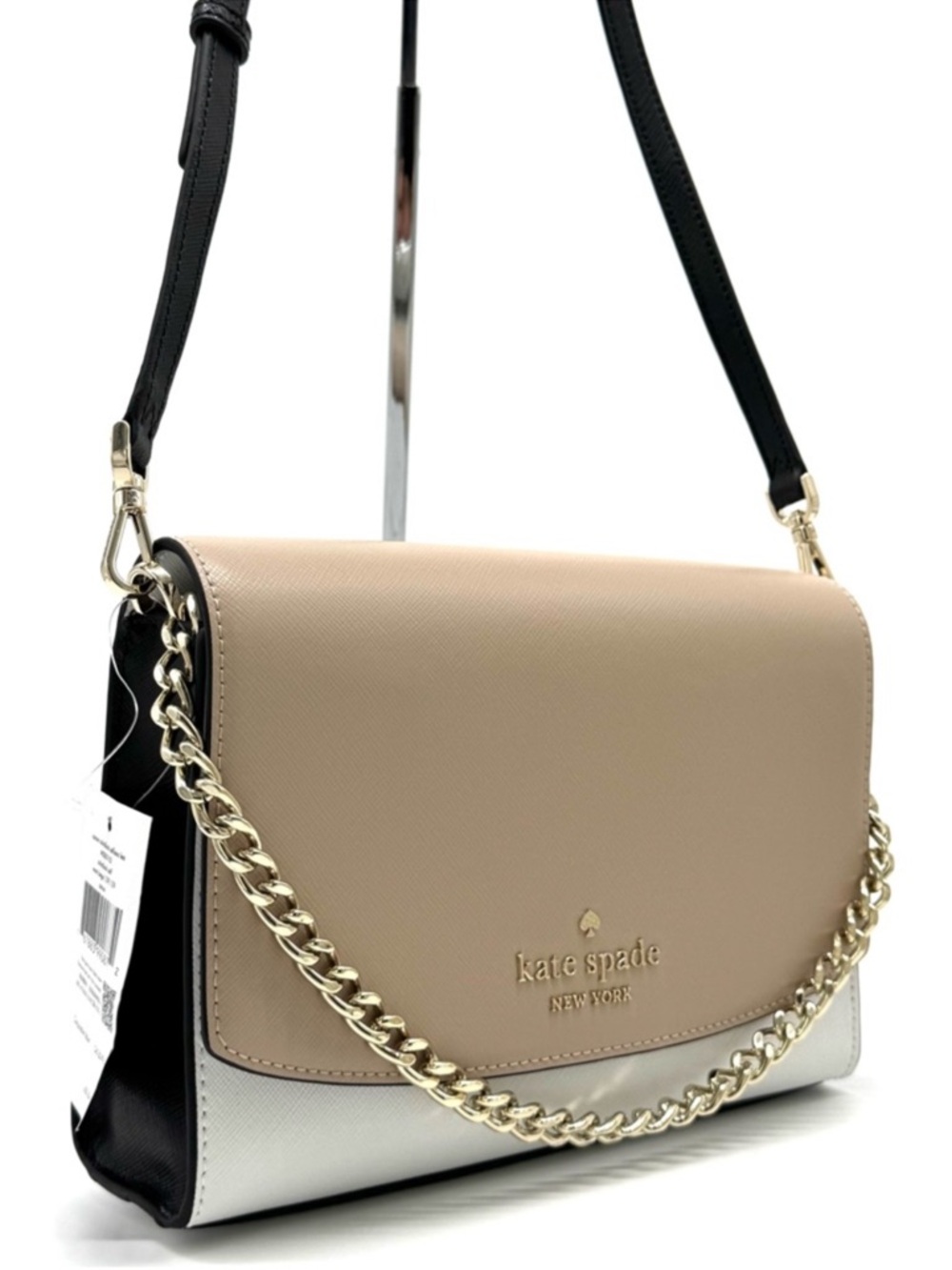 Kate Spade Carson Colorblock Convertible Crossbody Bag Warm Beige